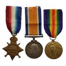 WW1 1914-15 Star Medal Trio - Pte. A. Langthorp, 10th Bn. West Yo