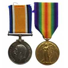 WW1 British War & Victory Medal Pair - Pte. A.R. Cannings, 10th Bn. West Yorkshire Regiment