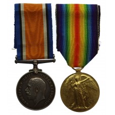 WW1 British War & Victory Casualty Medal Pair - Pte. R. Sherwood, 10th Bn. West Yorkshire Regiment - K.I.A. 23/4/17