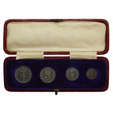 1917 George V Maundy Money Coin Set in Dated Box