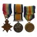WW1 1914-15 Star Medal Trio - Pte. E. Davenport, 10th Bn. West Yorkshire Regiment