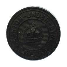 Ashton-under-Lyne Borough Police Black Button - King's Crown (24mm)