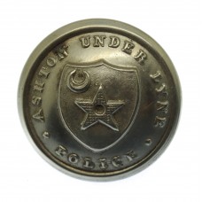 Ashton-under-Lyne Borough Police White Metal Coat of Arms Button (24mm)