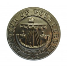 Folkestone Borough Police White Metal Button (26mm)