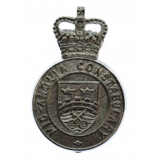 Mid- Anglia Constabulary Cap Badge - Queen's Crown