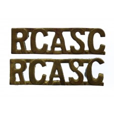 Pair of Royal Canadian Army Service Corps (R.C.A.S.C.) Shoulder Titles