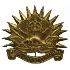 Canadian Westminster Regiment Cap Badge - King's Crown