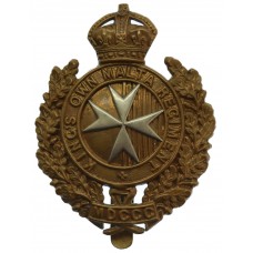 King's Own Malta Regiment Cap Badge - King's Crown
