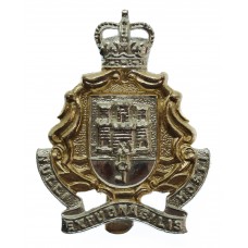 Royal Gibraltar Regiment Anodised (Staybrite) Cap Badge