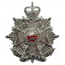 Border Regiment Anodised (Staybrite) Cap Badge - Queen's Crown