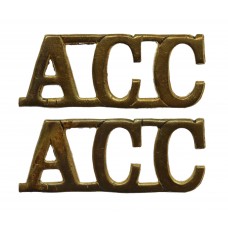 Pair of Army Catering Corps (ACC) Shoulder Titles