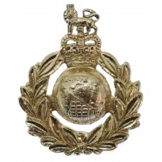 Royal Marines Anodised (Staybrite) Cap Badge - Queen's Crown