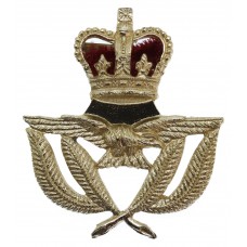 Royal Air Force (R.A.F.) Warrant Officer's Anodised (Staybrite) Cap Badge - Queen's Crown