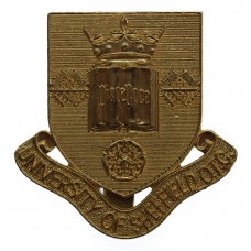 University of Sheffield O.T.C. Anodised (Staybrite) Cap Badge