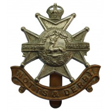 Notts & Derby Regiment (Sherwood Foresters) Cap Badge - King's Crown