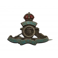 Royal Artillery Silver & Enamel Sweetheart Brooch - King's Cr