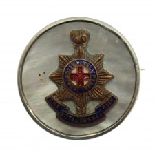 Royal Sussex Regiment Mother of Pearl & Silver Rim Sweetheart