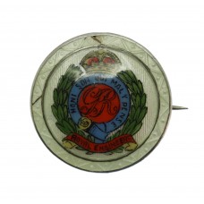 Royal Engineers Sterling Silver & Guilloche Enamel Sweetheart