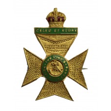 King's Royal Rifle Corps (K.R.R.C.) Enamelled Sweetheart Brooch - King's Crown