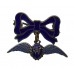 Royal Air Force (R.A.F.) Sterling Silver & Enamel Bow Suspension Sweetheart Brooch 