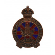 British Empire Service League Canadian Legion Enamelled Lapel Bad