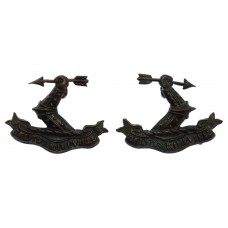 Pair of 2nd South Middlesex Rifle Volunteer Corps Collar Badges