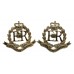 Pair of Royal Military Police (R.M.P.) Anodised (Staybrite) Collar Badges - Queen's Crown