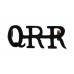 Queen's Royal Rifles (Q.R.R.) Shoulder Title