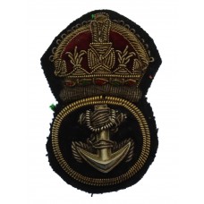 Royal Navy Petty Officer's Bullion Cap Badge - King's Crown