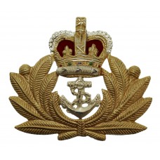 Royal Navy Officer's Metal Beret Badge - Queen's Crown