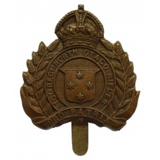 New Zealand 10th (North Otago Rifles) Regiment Cap Badge - King's Crown