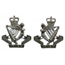 Pair of North Irish Horse Anodised (Staybrite) Collar Badges - Qu