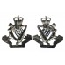 Pair of North Irish Horse Anodised (Staybrite) Collar Badges - Queen's Crown