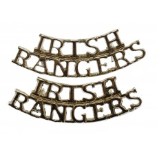 Pair of Royal Irish Rangers (IRISH/RANGERS ) Anodised (Staybrite) Shoulder Titles