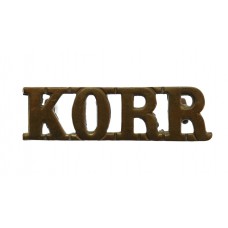 King's Own Royal Regiment Norfolk Yeomanry (K.O.R.R.) Shoulder Title