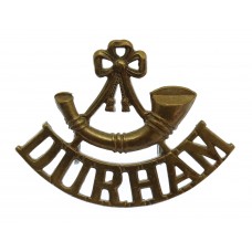 Durham Light Infantry (Bugle/DURHAM) Brass One Piece Shoulder Tit