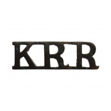 King's Royal Rifle Corps (K.R.R.) Shoulder Title