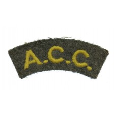 Army Catering Corps (A.C.C.) Cloth Shoulder Title