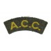 Army Catering Corps (A.C.C.) Cloth Shoulder Title