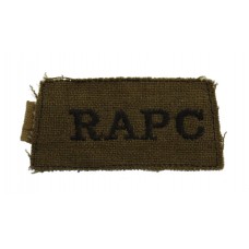 Royal Army Pay Corps (R.A.P.C.) WW2 Cloth Slip On Shoulder Title