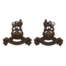 Pair of Royal Army Pay Corps (R.A.P.C.) Officer's Service Dress Collar Badges - King's Crown