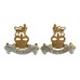 Pair of Royal Army Pay Corps (R.A.P.C.) Officer's Dress Collar Badges - Queen's Crown