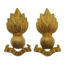 Pair of Royal Engineers Officer's Gilt Collar Badges