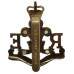 Royal Monmouthshire Royal Engineers Anodised (Staybrite) Cap Badge - Queen's Crown