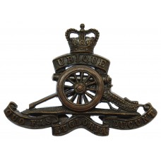 Royal Artillery Officer's Service Dress Cap Badge - Queen's Crown