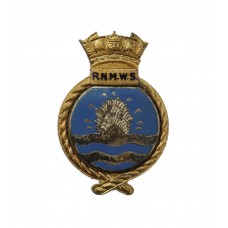 Royal Naval Mine Watching Service (RNMWS) Enamelled Lapel Pin Bad