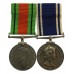 WW2 Defence Medal and EIIR Police Long Service & Good Conduct Medal Pair - Const. Robert V. Goulding, Great Western Railway Police