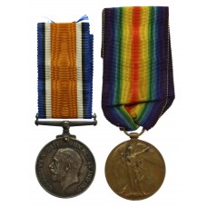 WW1 British War & Victory Medal Pair - Spr. D.S. Holland, Royal Engineers - Twice Wounded