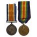 WW1 British War & Victory Medal Pair - Spr. D.S. Holland, Royal Engineers - Twice Wounded