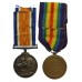 WW1 British War & Victory Medal Pair - Spr. D.S. Holland, Royal Engineers - Twice Wounded